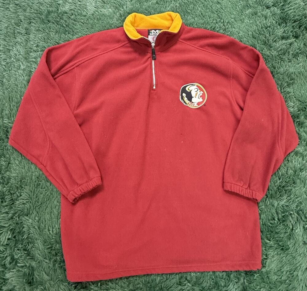 Vintage Mirage Florida State Seminoles NCAA 1/4 Zip Fleece Pullover Jacket XXL
